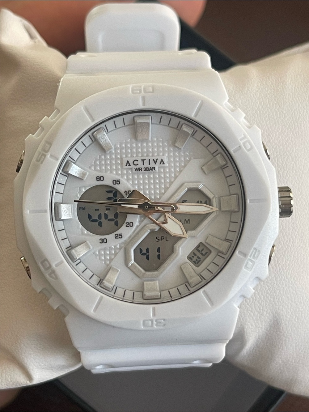 - Activa X Invicta Analog 
Digital Men's Watch - 48mm, White (ACW8120-002) new